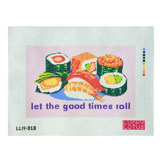 Lucky Lotus Needlepoint Let The Good Times Roll Needlepoint Canvas