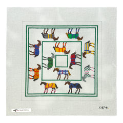 The Meredith Collection Horse Blanket #2 Patchwork Needlepoint Canvas