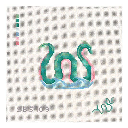 Spellbound Stitchery Sea Serpent Needlepoint Canvas
