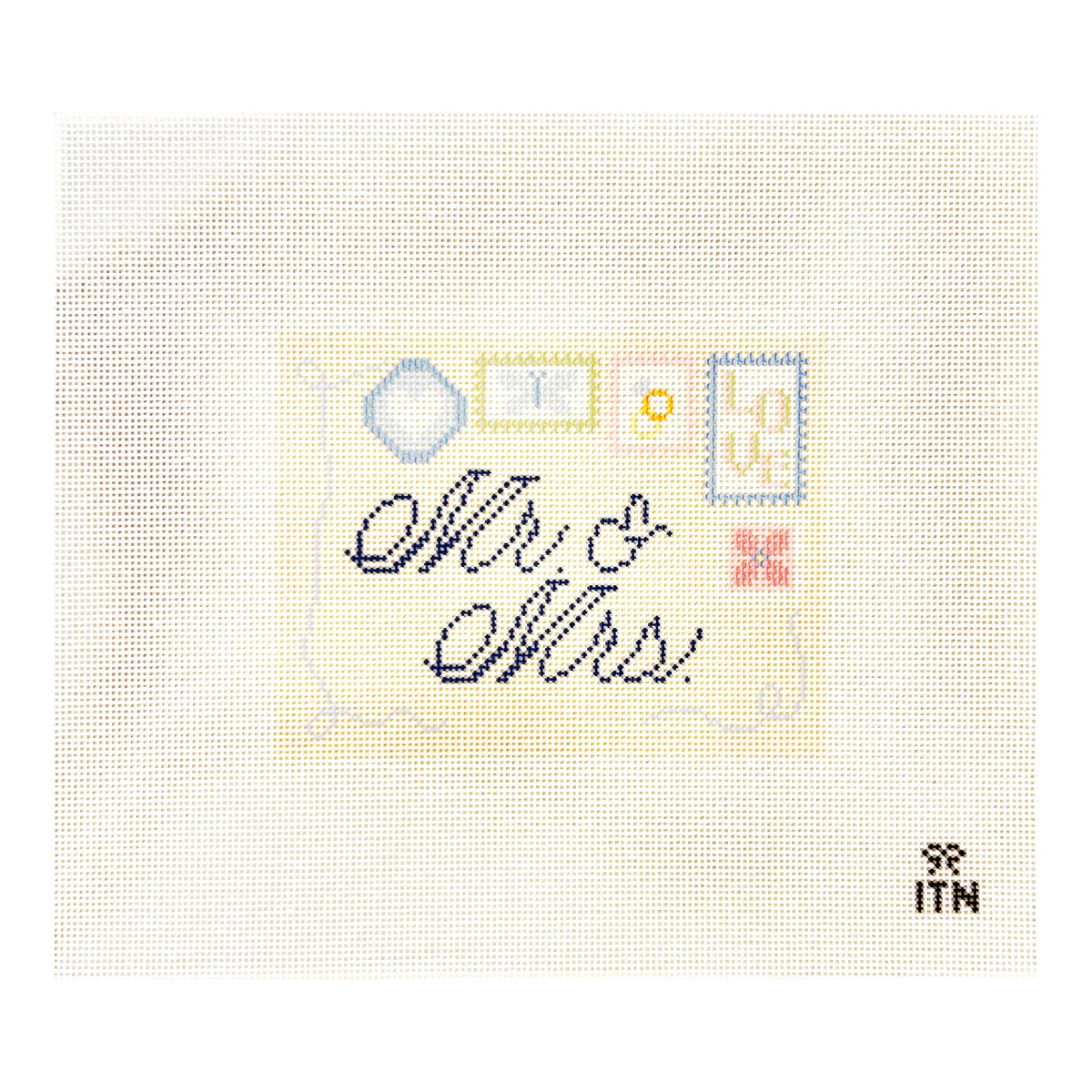 Ivy Thread Mr. and Mrs. Envelope Needlepoint Canvas