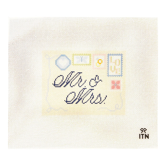 Ivy Thread Mr. and Mrs. Envelope Needlepoint Canvas