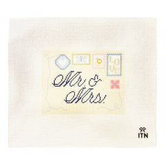 Ivy Thread Mr. and Mrs. Envelope Needlepoint Canvas