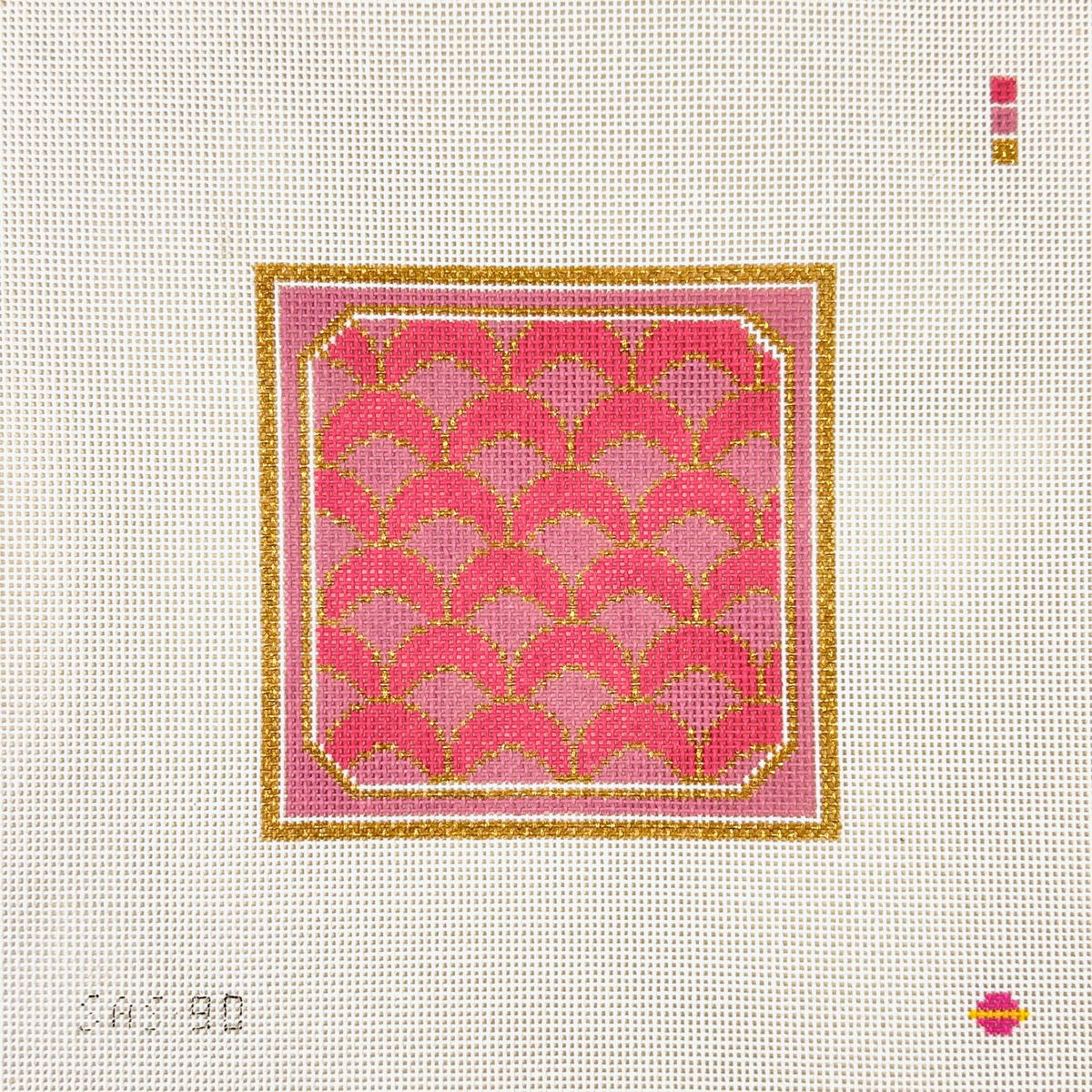 Saturnalia Stitching Seashell Square Needlepoint Canvas