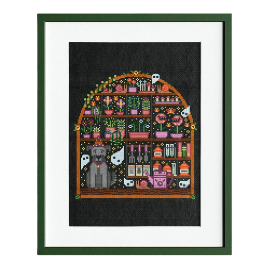 Una Buena Pieza Witchy Greenhouse Cross Stitch Pattern