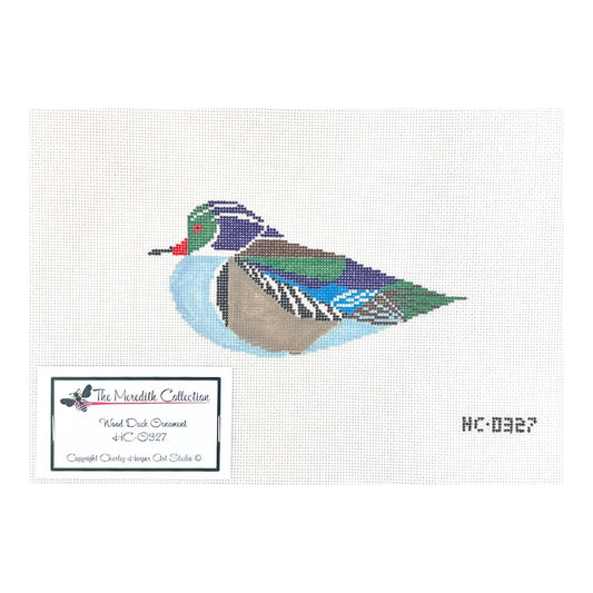Charley Harper Wood Duck Ornament Needlepoint Canvas
