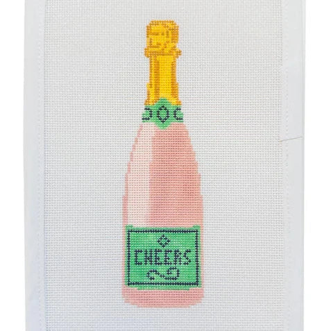 Initial K Studio Jacinda Boneau Party Champagne Ornament Needlepoint Canvas