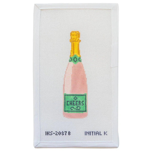 Initial K Studio Jacinda Boneau Party Champagne Ornament Needlepoint Canvas