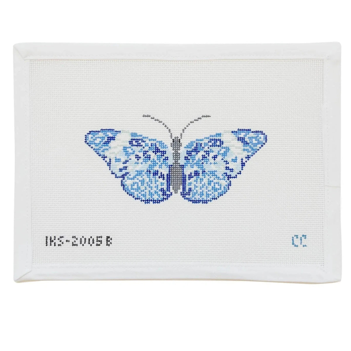 Initial K Studio Chinoiserie Butterfly Ornament Needlepoint Canvas