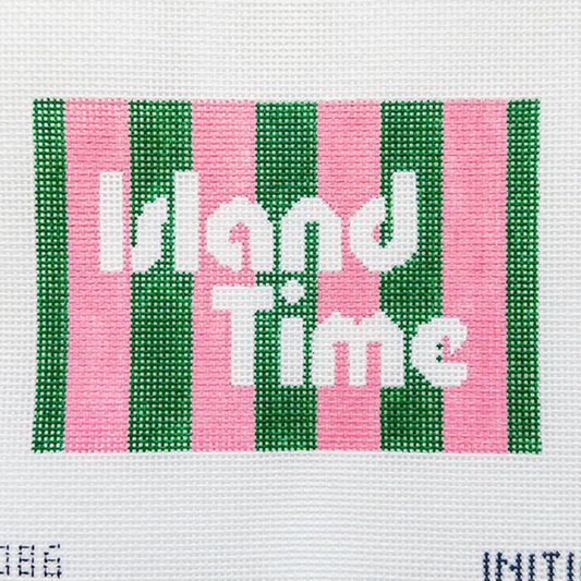 Initial K Studio Island Time Needlepoint Canvas