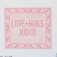 Initial K Studio Love + Hugs Needlepoint Canvas