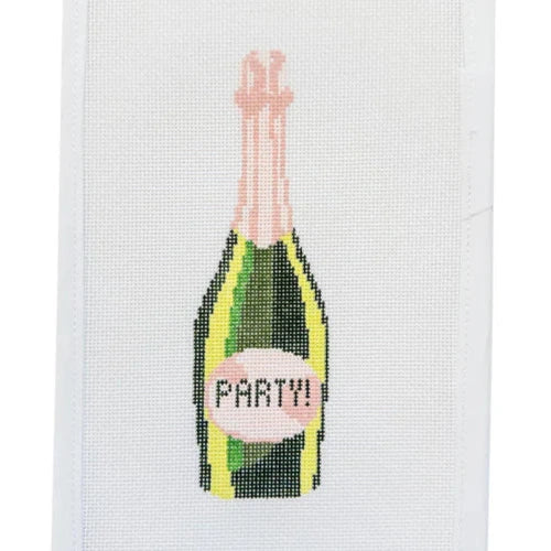 Initial K Studio Jacinda Boneau Cheers Champagne Ornament Needlepoint Canvas