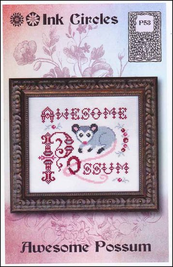 Ink Circles Awesome Possum Cross Stitch Pattern
