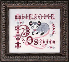 Ink Circles Awesome Possum Cross Stitch Pattern