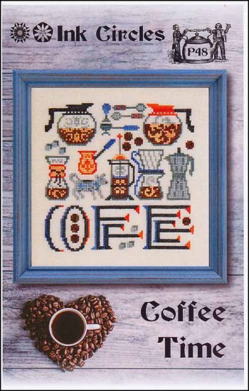 Ink Circles Coffee Time Cross Stitch Pattern