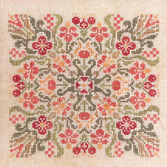 Ink Circles Prairie Flowers Cross Stitch Pattern