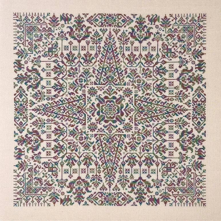 Ink Circles Star of Sumatra Cross Stitch Pattern