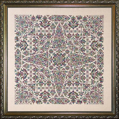 Ink Circles Star of Sumatra Cross Stitch Pattern