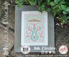 Ink Circles Needles Dance Cross Stitch Pattern