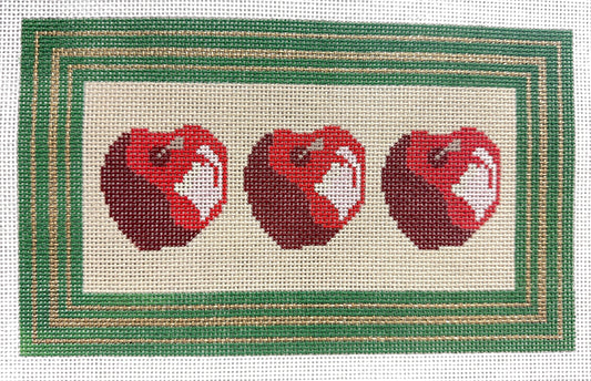J. Child Designs Three Apples Pillow by Needlepoint Canvas