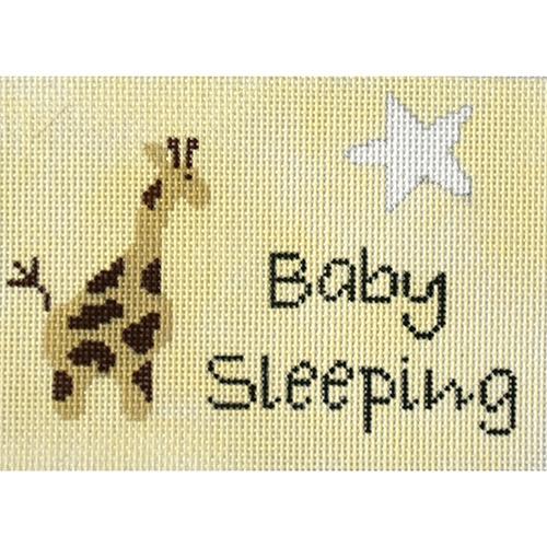 J. Child Designs Giraffe Baby Sleeping Needlepoint Canvas - Ecru