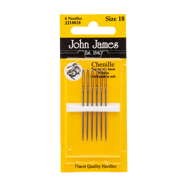 John James Needles Chenille Size 18 - Package of 6