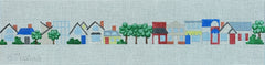 Jane Nichols Needlepoint Street Scene Belt Needlepoint Canvas