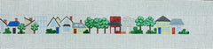 Jane Nichols Needlepoint Street Scene Belt Needlepoint Canvas