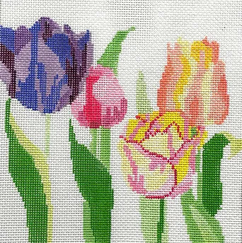 Jean Smith Designs Small Dancing Tulips Needlepoint Canvas