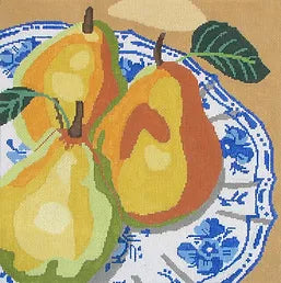 Jean Smith Designs Plate of Pears Needlepoint Canvas