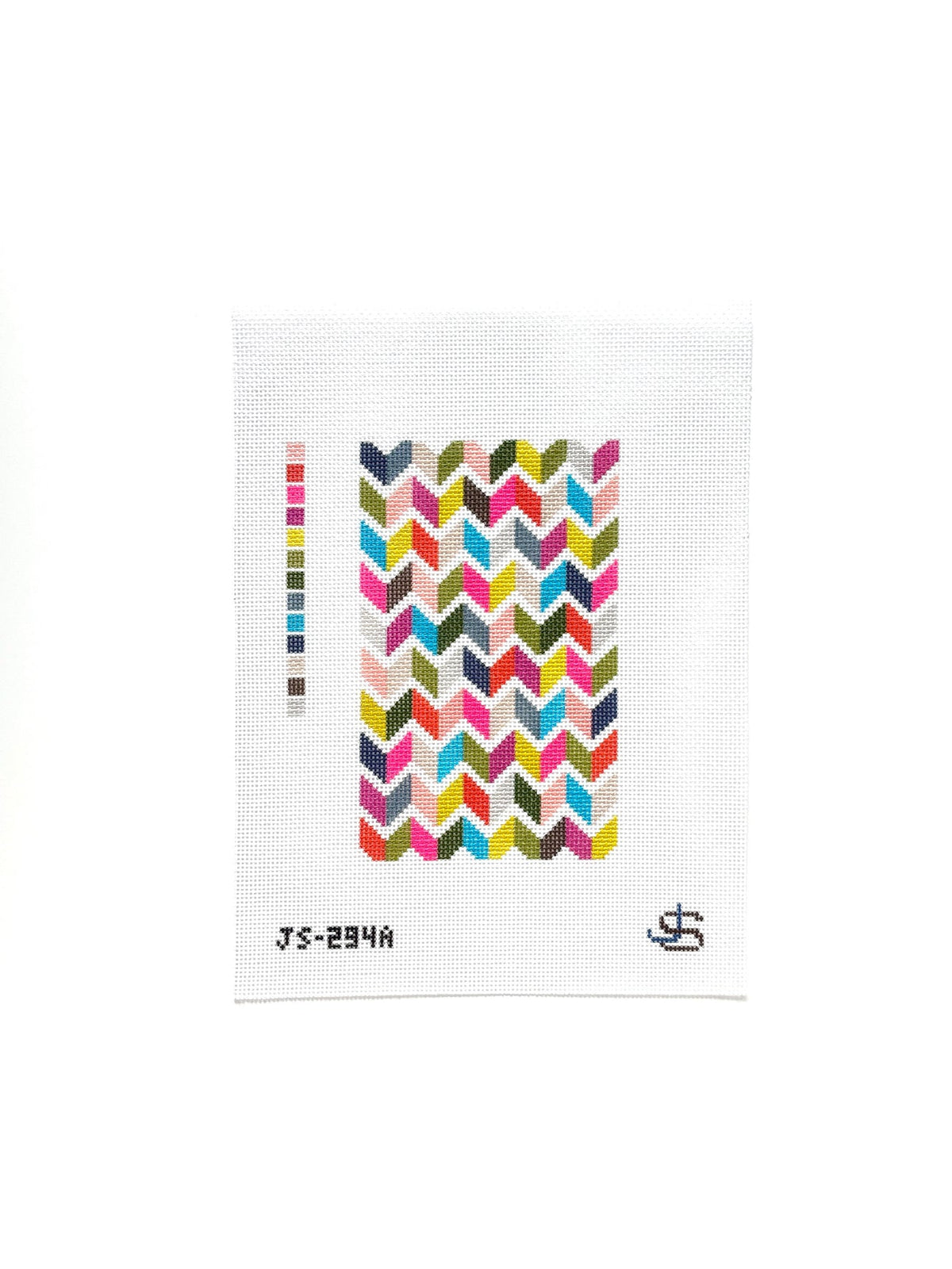 Jeni Sandberg Needlepoint Chevron Glasses Case Needlepoint Canvas