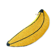 Jenny Lemons Beaded Banana Zip Pouch