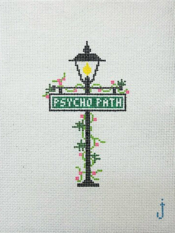 Jessica Tongel Designs Cheeky Lamppost Needlepoint Canvas - Psycho Path