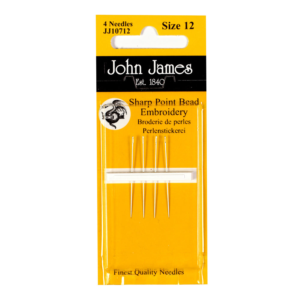 John James Beading Embroidery Needle Sharp - Size 12