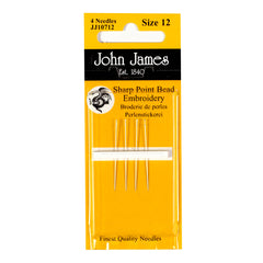 John James Beading Embroidery Needle Sharp - Size 12