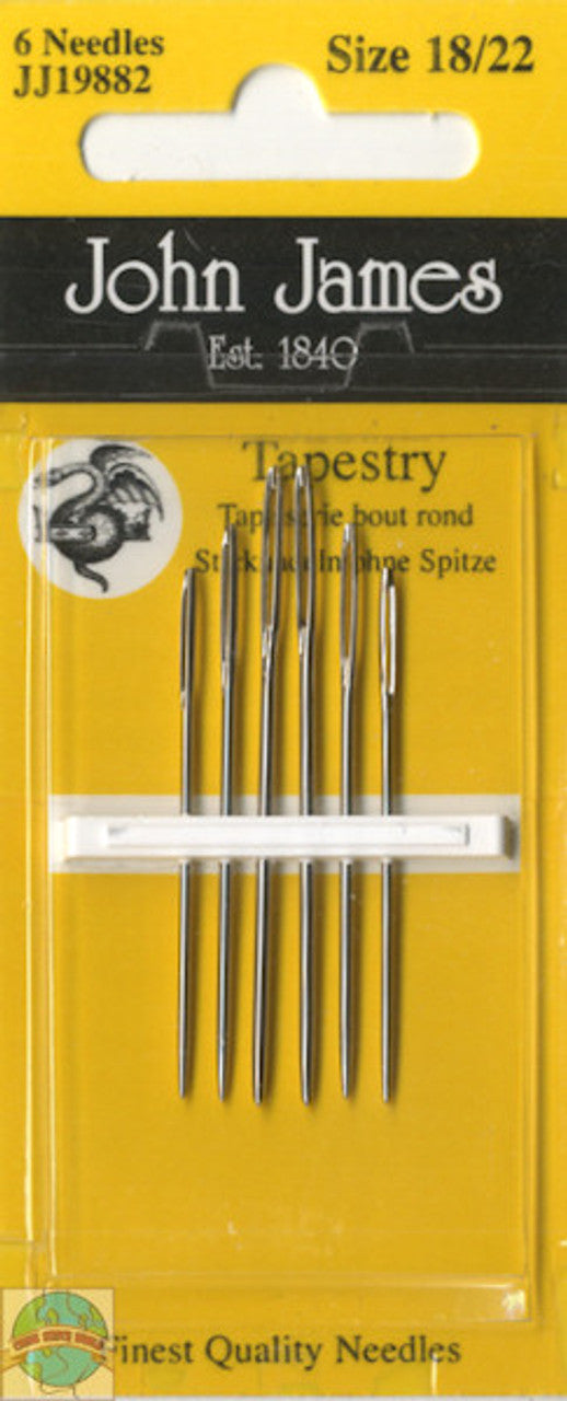 John James Tapestry Needles Assortment 18/22 - Package of 6