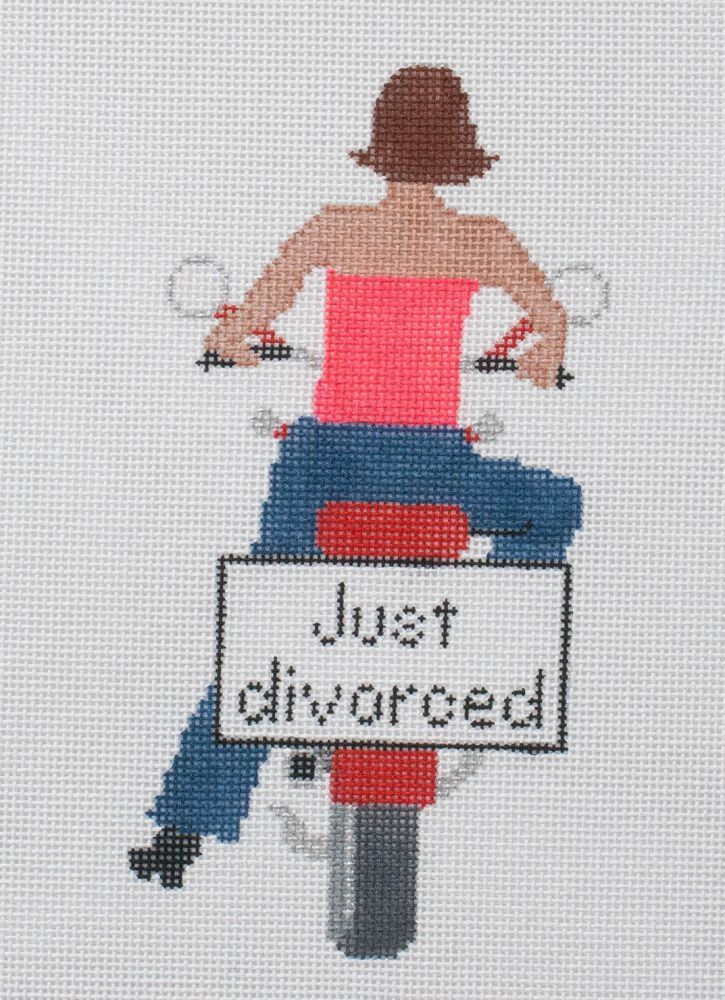 Little Bird Designs Just Divorced Needlepoint Canvas