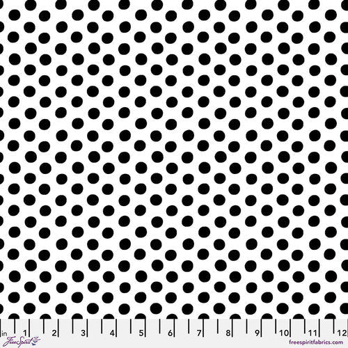Finishing: Kaffe Fassett Fabric Spot - Black and White