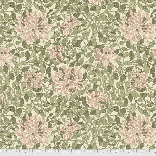 Finishing: The Original Morris & Co Fabric Honeysuckle - Green