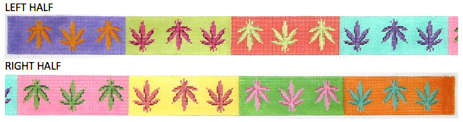 Kate Dickerson Needlepoint Collections Weed Leaves Belt Needlepoint Canvas