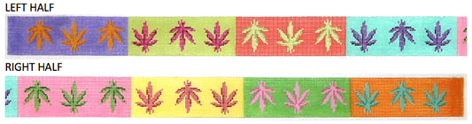 Kate Dickerson Needlepoint Collections Weed Leaves Belt Needlepoint Canvas