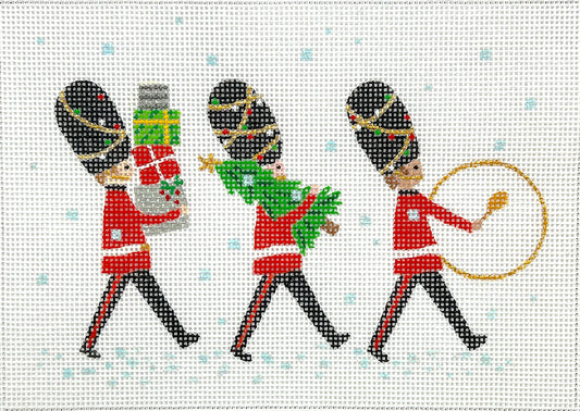 Kate Dickerson Needlepoint Collections Klara Hawkins London Christmas Marching Guardsmen Needlepoint Canvas