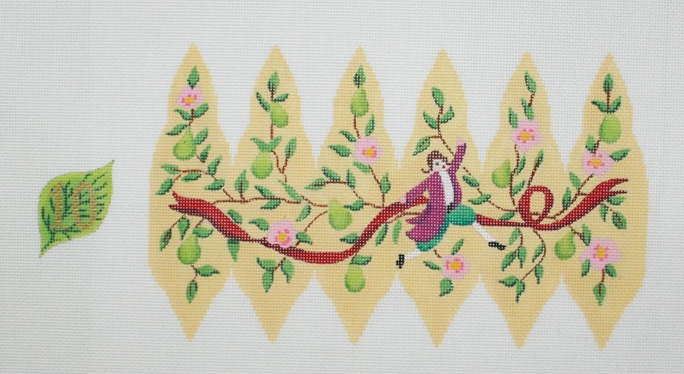 Kate Dickerson Needlepoint Collections Twelve Days Pear #10 Lords a Leaping Needlepoint Canvas