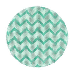 Kate Dickerson Needlepoint Collections Bright Disk Letter in Turquoise Zig Zag Needlepoint Canvas