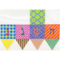 Kate Dickerson Needlepoint Collections Bright Funky Patterns Dreidel Needlepoint Canvas