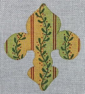 Kate Dickerson Needlepoint Collections Mini Fleur-de-Lys Provencal Vines Needlepoint Canvas