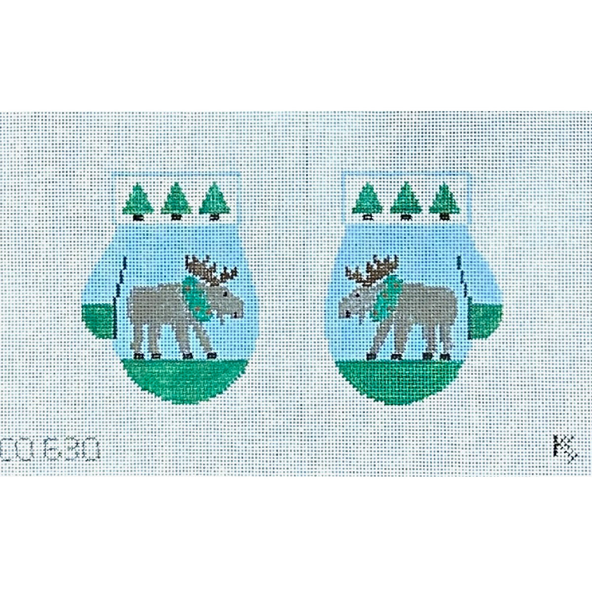 Kathy Schenkel Designs Moose Mittens Needlepoint Canvas