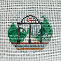 Kathy Schenkel Designs University of Georgia UGA Round Needlepoint Canvas