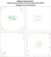 Keller Design Co DIY Customizable Strawberry Bandana Ice Dye Embroidery Kit