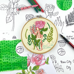 Keller Design Co Hello From Rose City Embroidery Kit