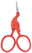 Kelmscott Designs Storklettes Embroidery Scissors - Orange